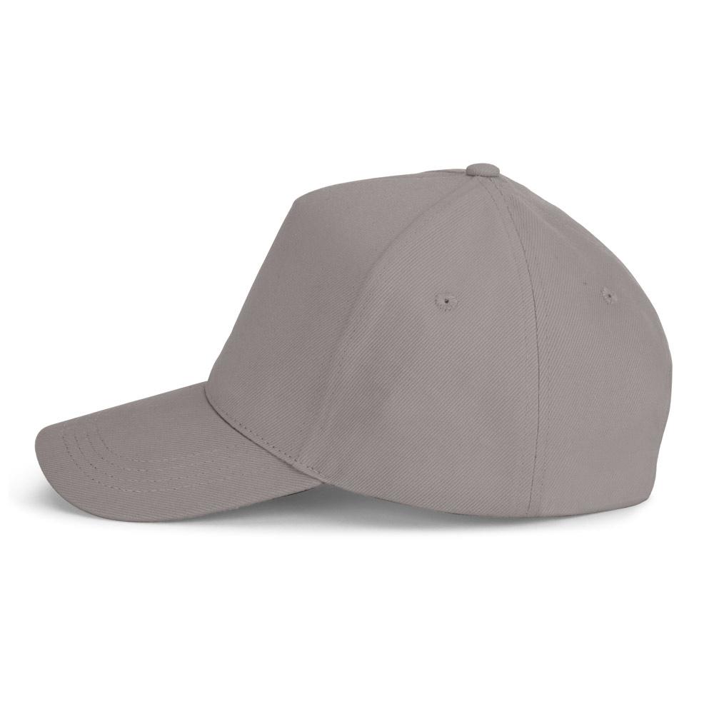 Șapcă bumbac 100% Ashton, 5 panouri, 260 g/m² Gri deschis