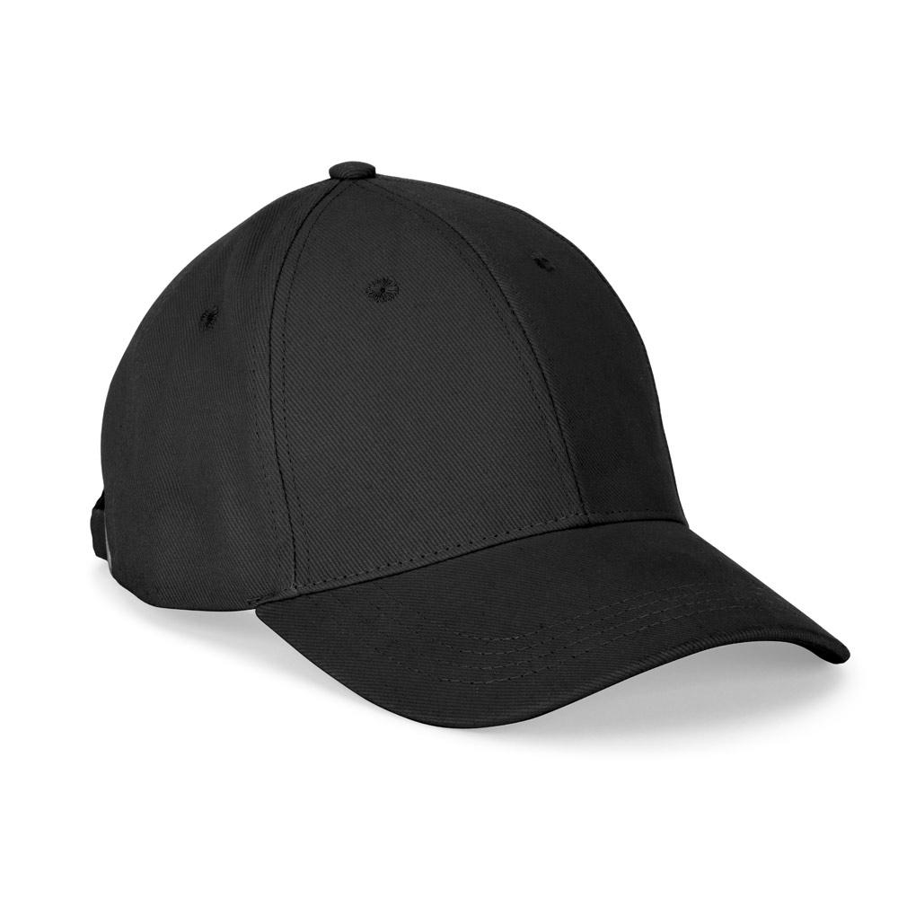 Șapcă bumbac 100% Nathan, 6 panouri, 260 g/m² Negru