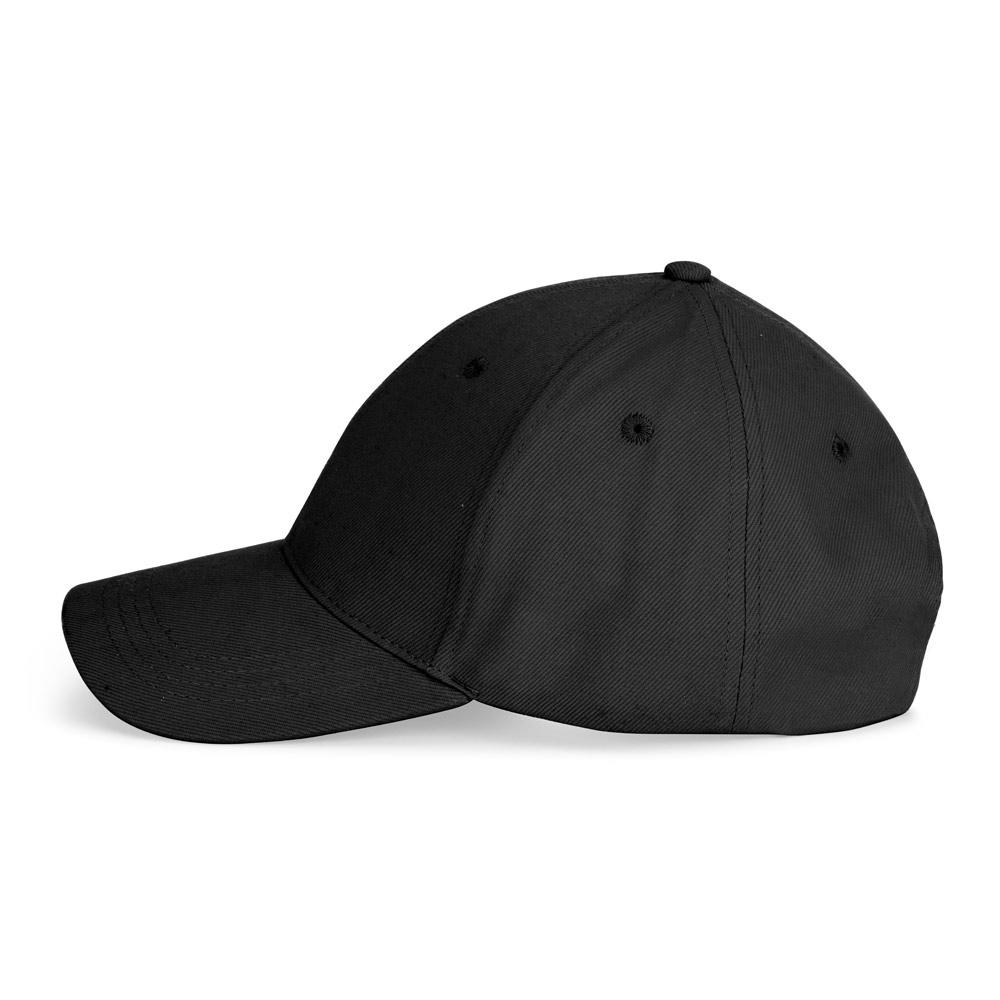 Șapcă bumbac 100% Nathan, 6 panouri, 260 g/m² Negru