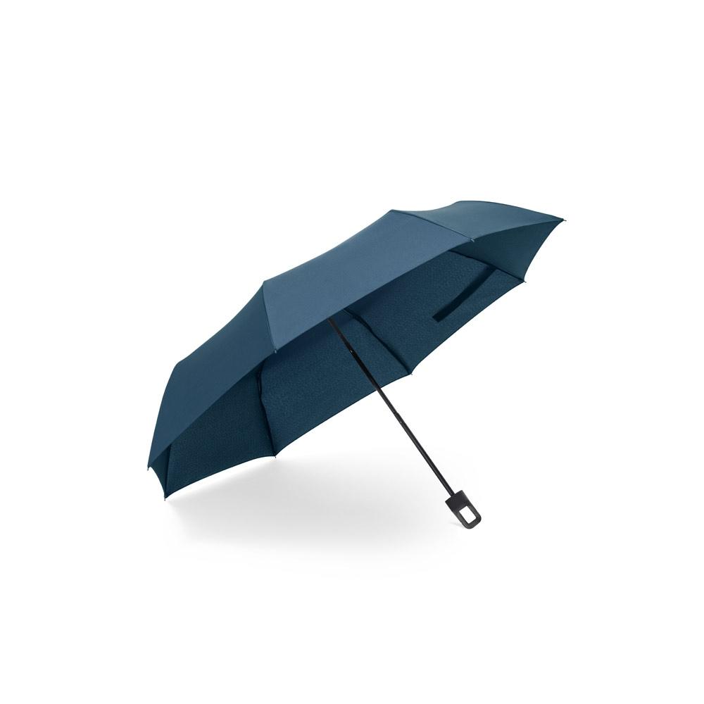 Umbrelă 21'' George din poliester reciclat rPET 190T, pongee rezistent la vânt Albastru