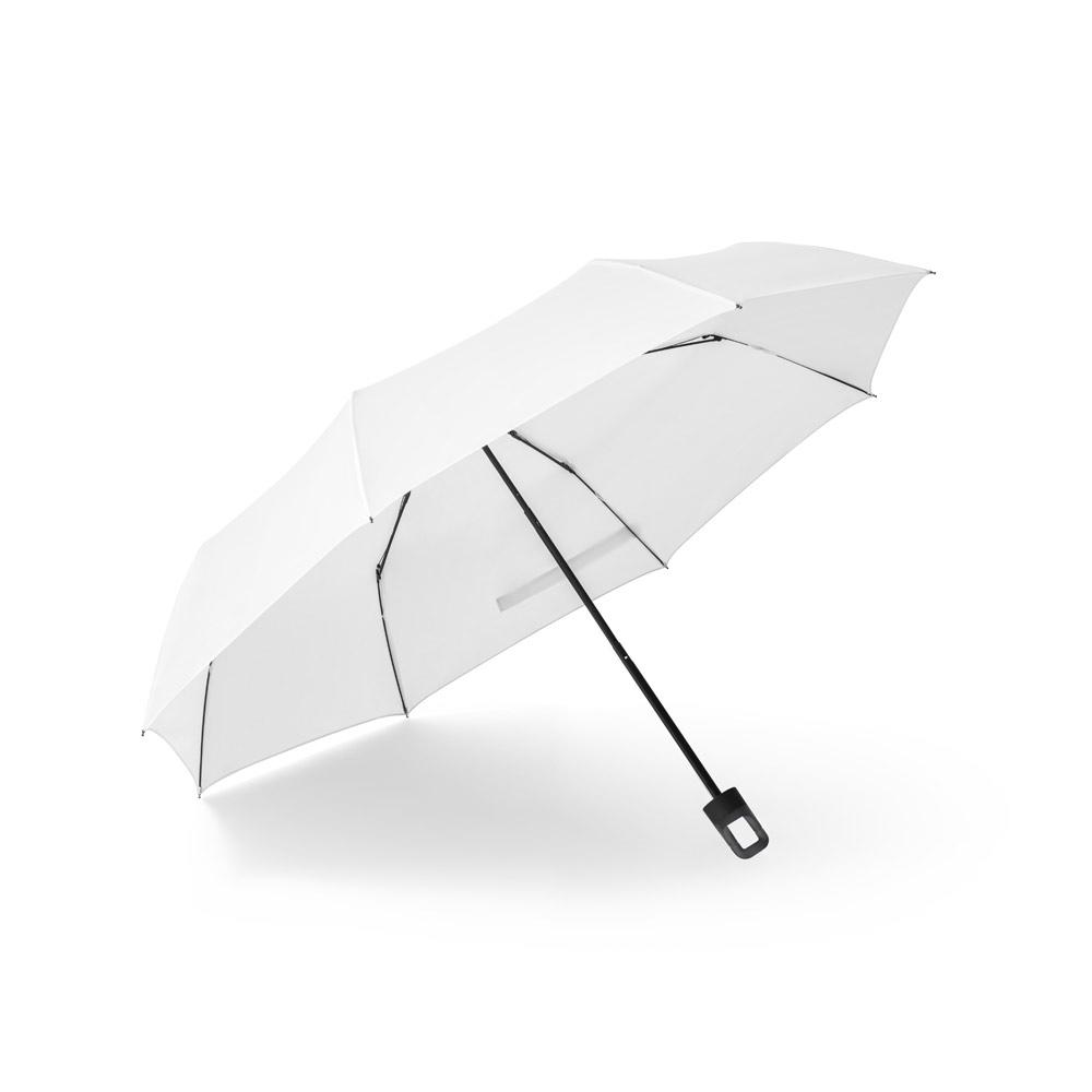 Umbrelă 21'' George din poliester reciclat rPET 190T, pongee rezistent la vânt