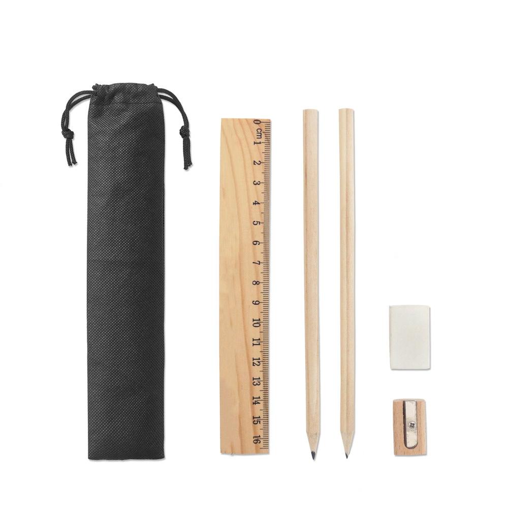Set de scris Pockety în husă din material nețesut Natural