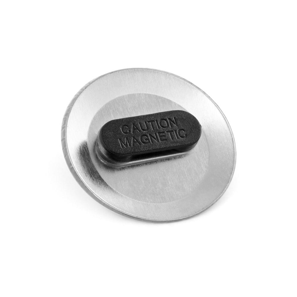 Insignă cu închidere magnetică dublă Button Pin 8 Argintiu 