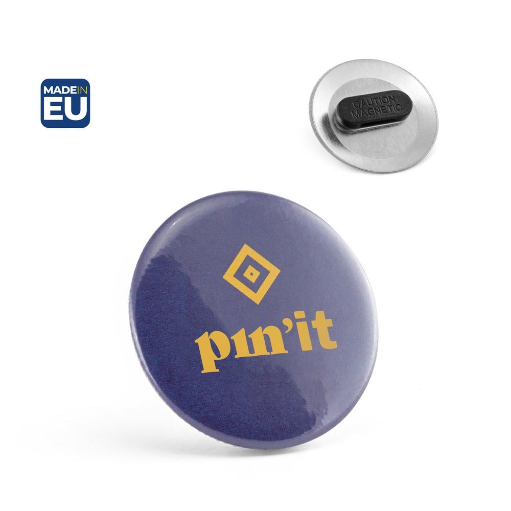 Insignă cu închidere magnetică dublă Button Pin 8 Argintiu 