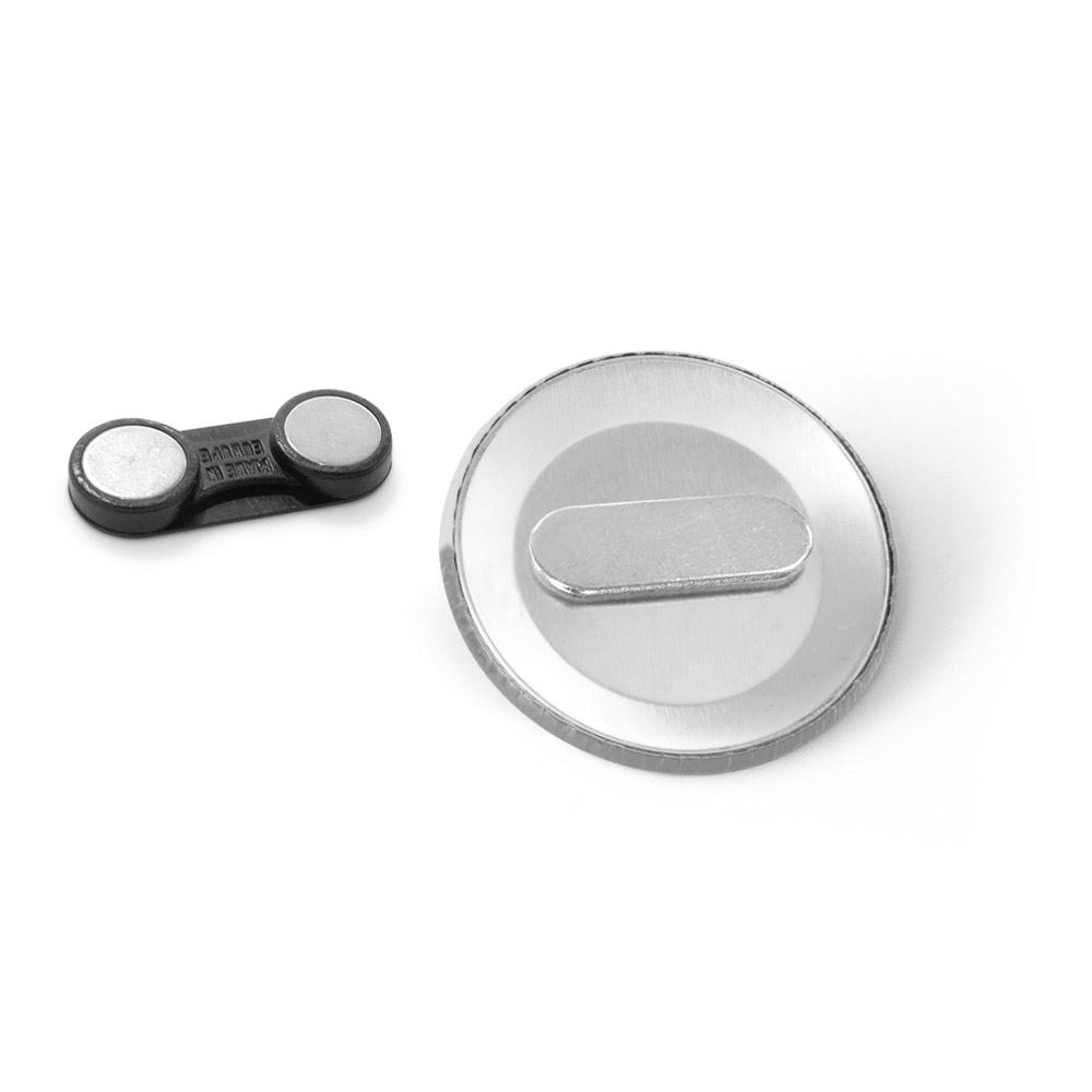 Insignă cu închidere magnetică dublă Button Pin 11 Argintiu 