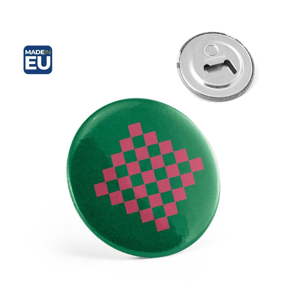 Insignă magnetică cu deschizător de sticle Button Pin 12 Argintiu 