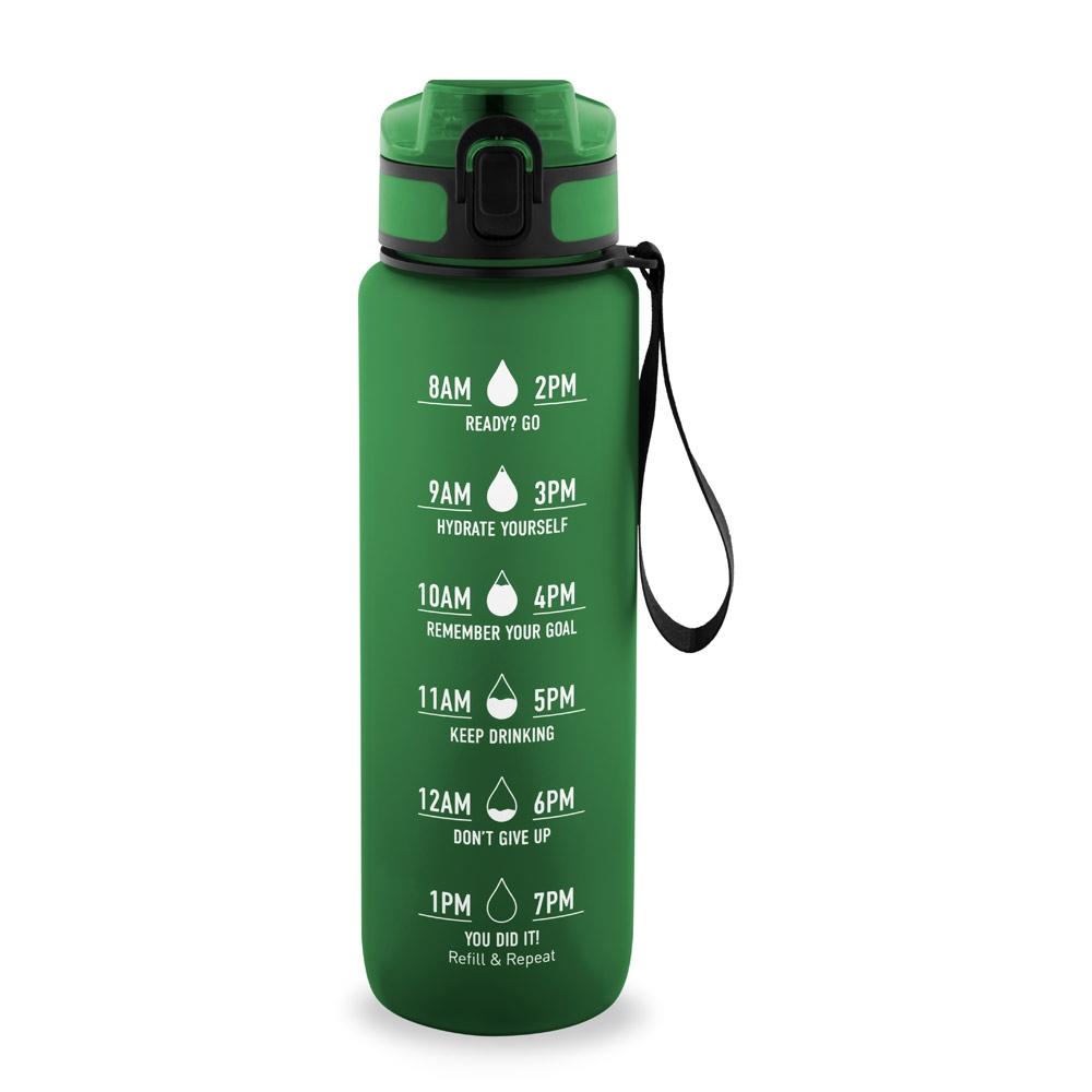 Sticlă din PET reciclat cu marcaje pentru hidratare Eriksson Verde