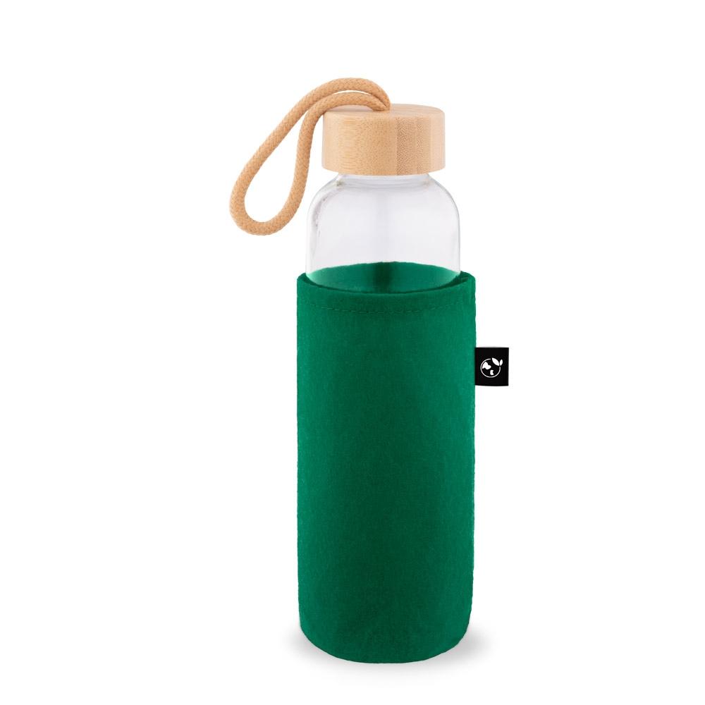 Husă din pâslă reciclată pentru sticlă Storey Verde închis