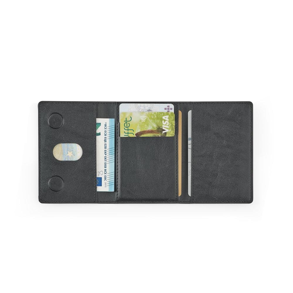 Portofel magnetic din PU cu protecție RFID Harald Negru