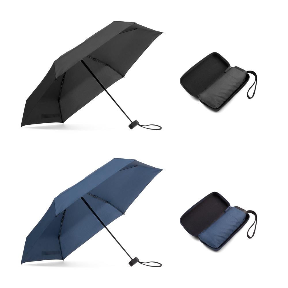 Umbrelă mini compactă Emma, 19 inch Negru