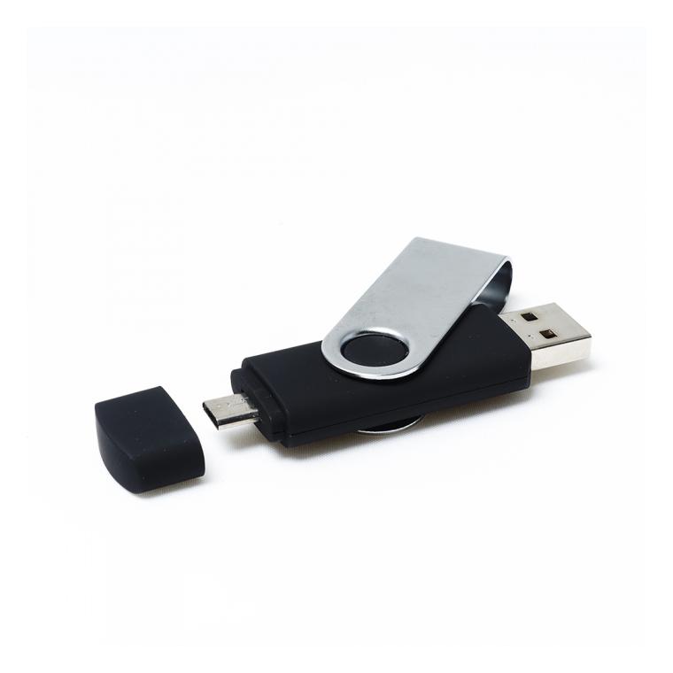Stick memorie USB Dual cu conexiune smartphone negru 32 GB
