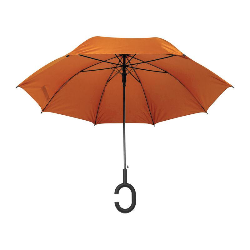 Umbrelă cu mâner ”C” Portocaliu