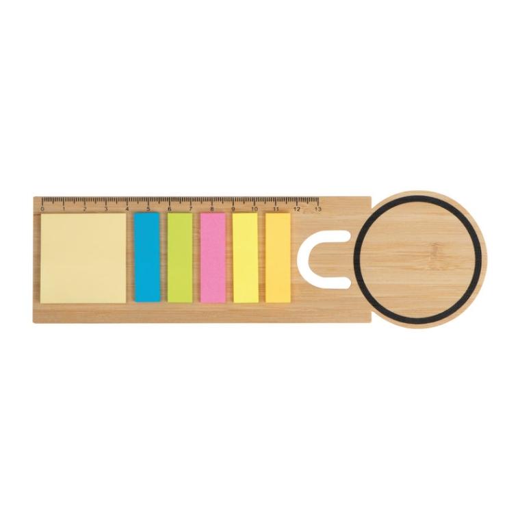 Semn de carte cu notițe adezive Beige