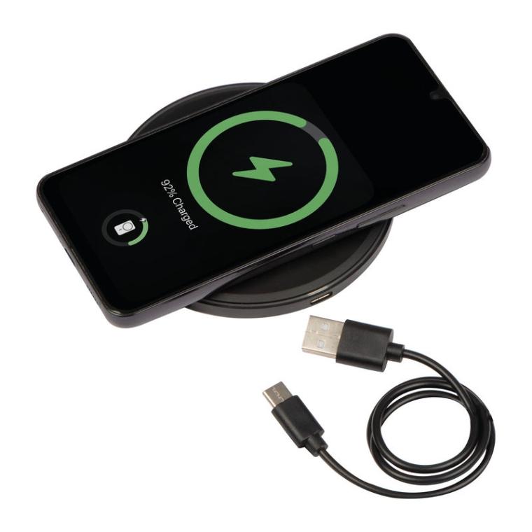 Încărcător wireless cu afișaj LED Negru