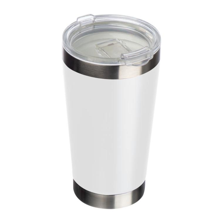 Cană din oțel inoxidabil cu înveliș ceramic în interior Alb