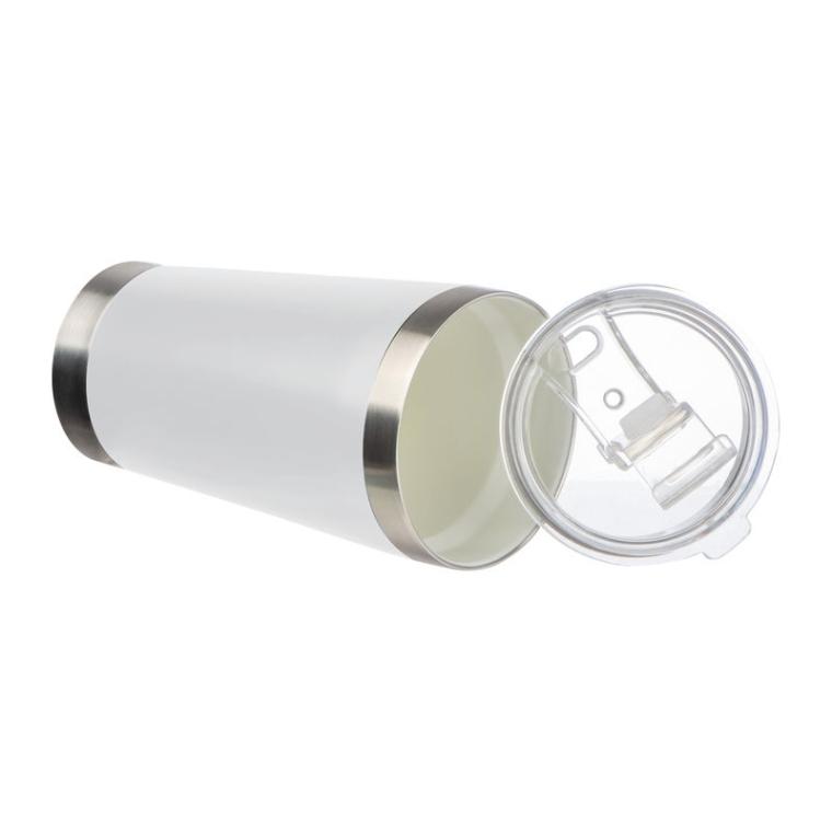 Cană din oțel inoxidabil cu înveliș ceramic în interior Alb