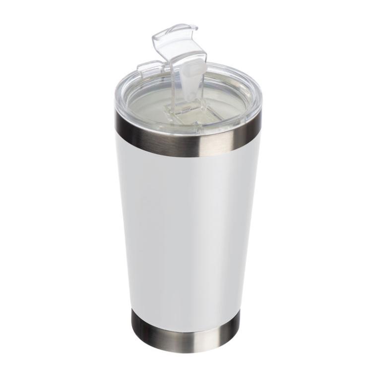 Cană din oțel inoxidabil cu înveliș ceramic în interior Alb