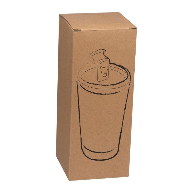 Cană din oțel inoxidabil cu înveliș ceramic în interior Alb