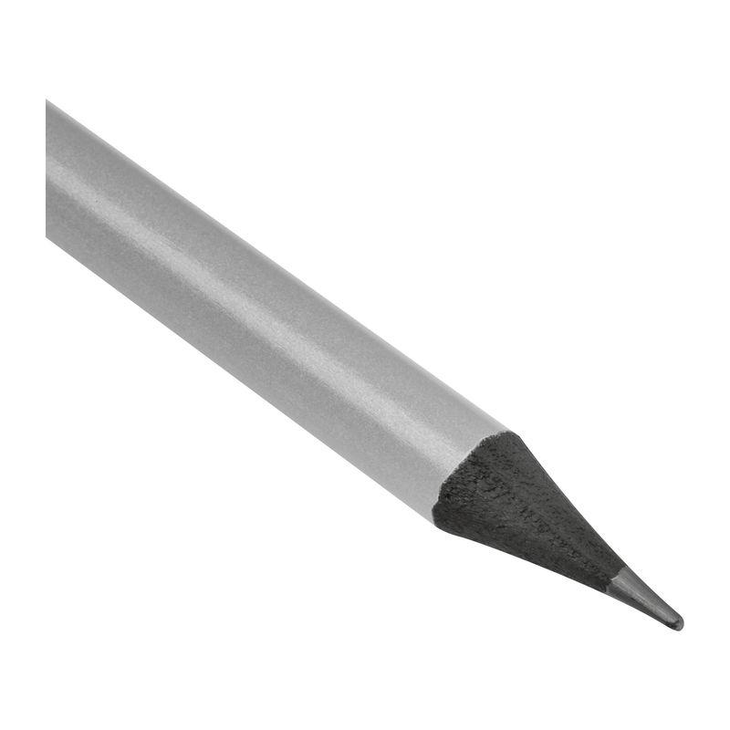 Creion în culori metalice cu radieră Gri-Argintiu