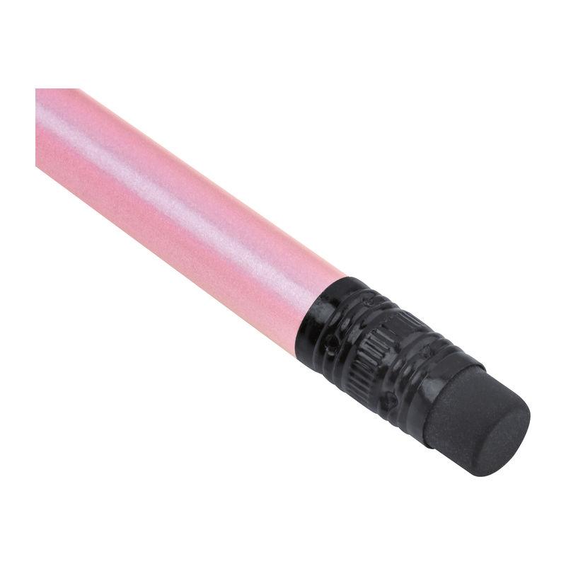 Creion în culori metalice cu radieră Roz