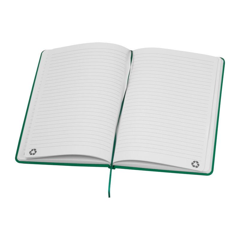 Caiet A5 din hârtie reciclată Verde
