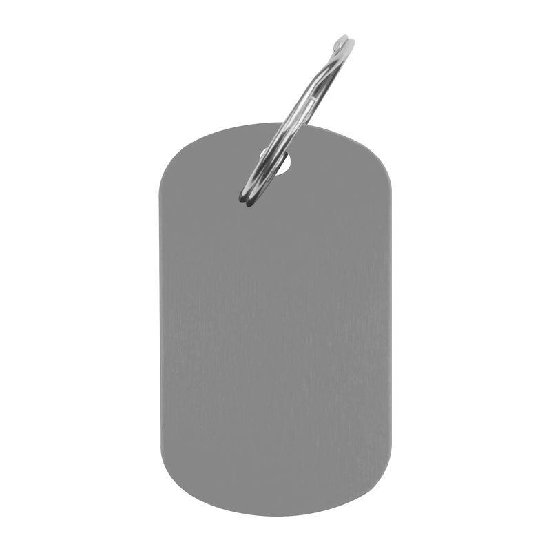 Breloc cu plăcuță metalică Gri