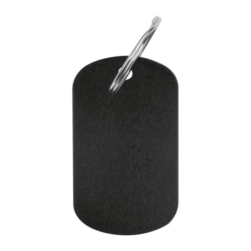 Breloc cu plăcuță metalică Negru