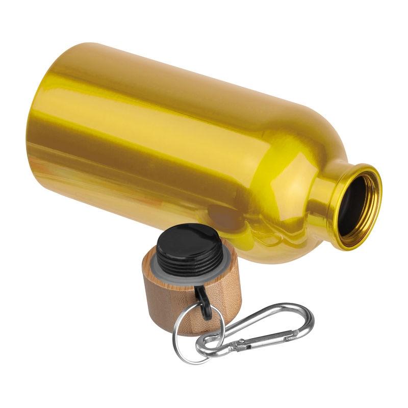 Sticlă din oțel inoxidabil cu carabină, 400 ml Galben