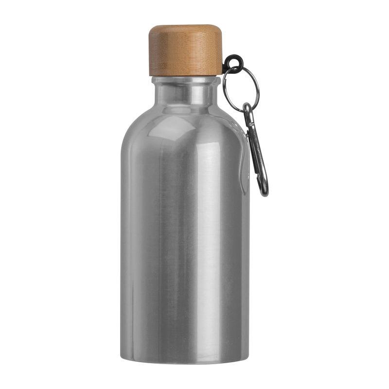 Sticlă din oțel inoxidabil cu carabină, 400 ml Gri
