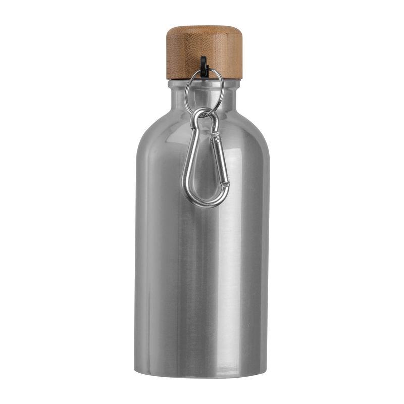 Sticlă din oțel inoxidabil cu carabină, 400 ml Gri