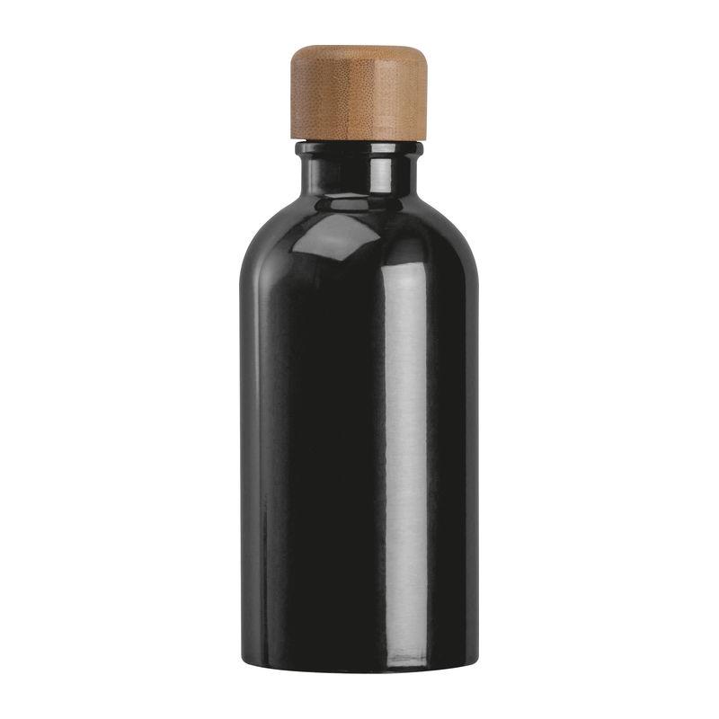 Sticlă din oțel inoxidabil cu carabină, 400 ml Negru