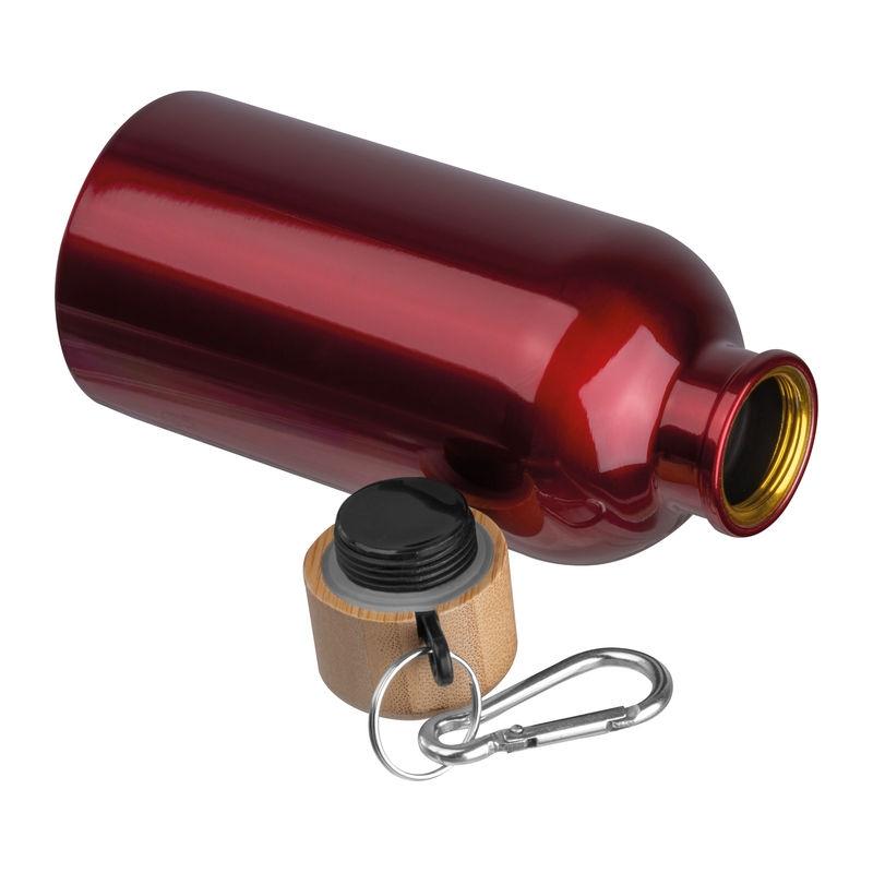 Sticlă din oțel inoxidabil cu carabină, 400 ml Roșu