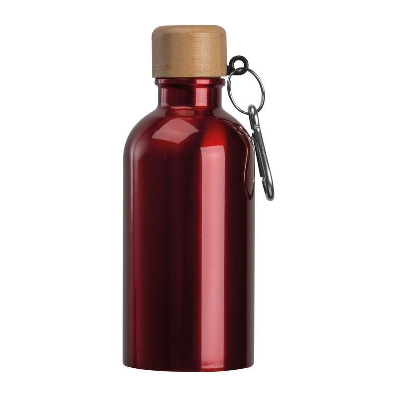 Sticlă din oțel inoxidabil cu carabină, 400 ml Roșu