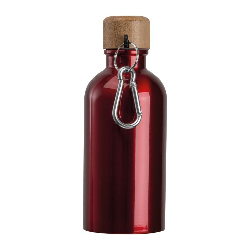 Sticlă din oțel inoxidabil cu carabină, 400 ml Roșu