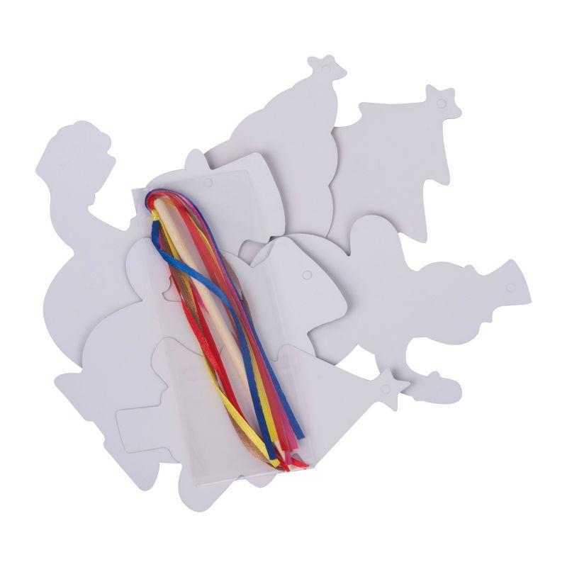 Set de ornamente din hârtie răzuibilă cu agățătoare Negru
