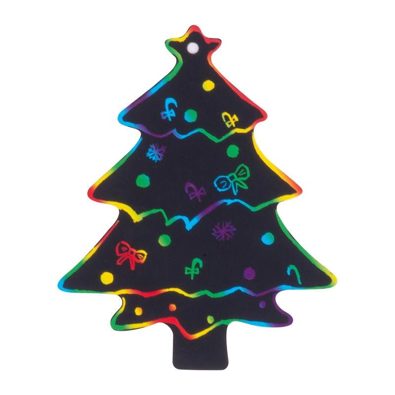 Set de ornamente din hârtie răzuibilă cu agățătoare Negru
