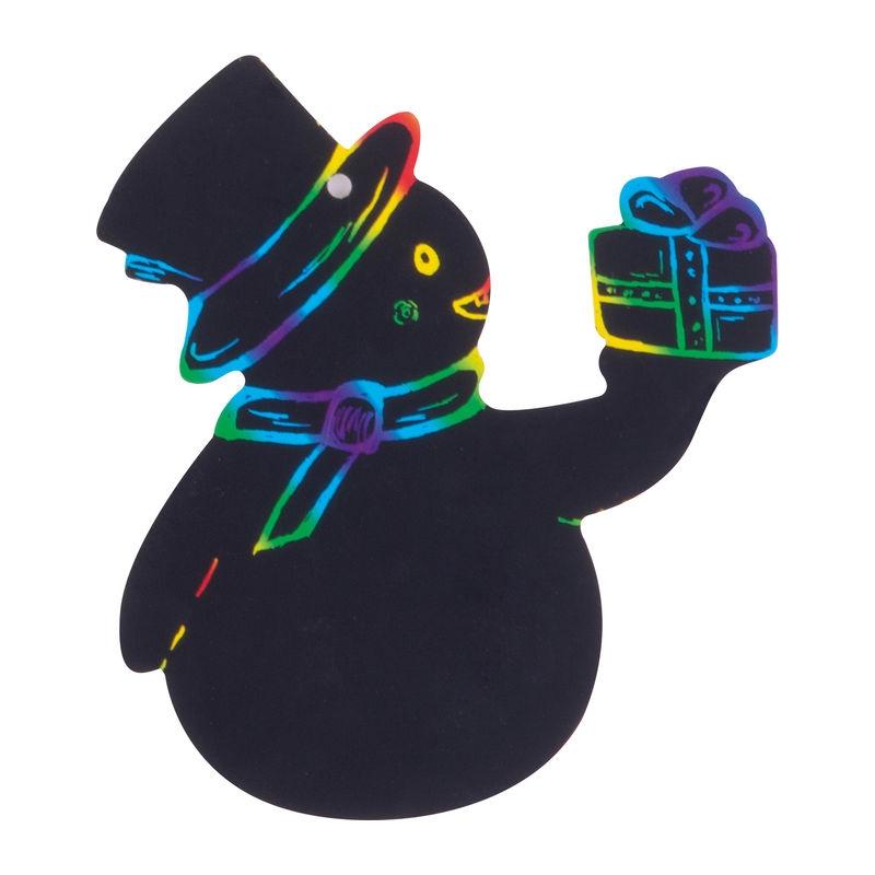 Set de ornamente din hârtie răzuibilă cu agățătoare Negru
