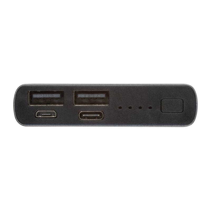 Powerbank din aluminiu reciclat, 10.000 mAh Gri