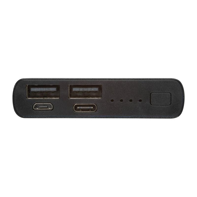 Powerbank din aluminiu reciclat, 10.000 mAh Negru