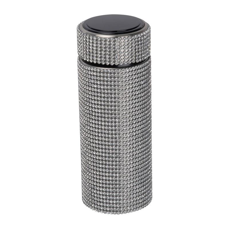 Sticlă mică cu inserții de cristale, 350 ml Gri