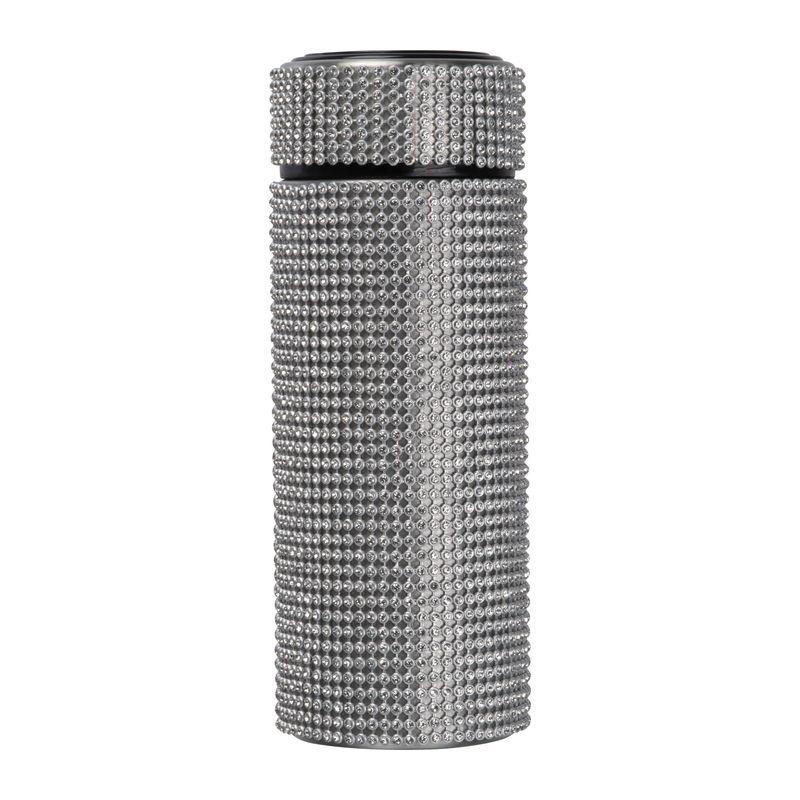 Sticlă mică cu inserții de cristale, 350 ml Gri