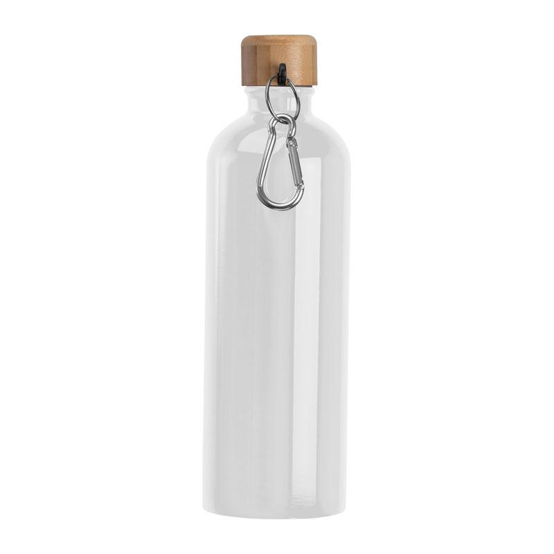 Sticlă din oțel inoxidabil cu carabină, 750 ml Alb