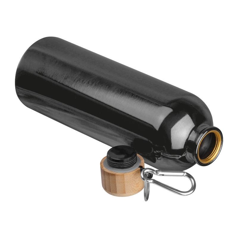 Sticlă din oțel inoxidabil cu carabină, 750 ml Negru