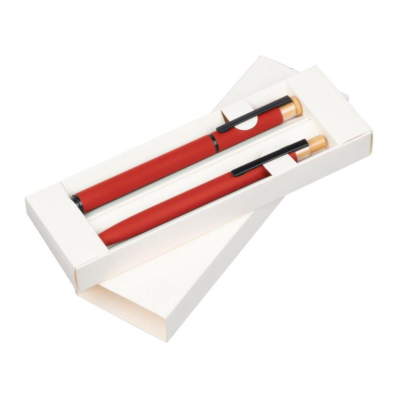 Set de scris din aluminiu reciclat Roșu