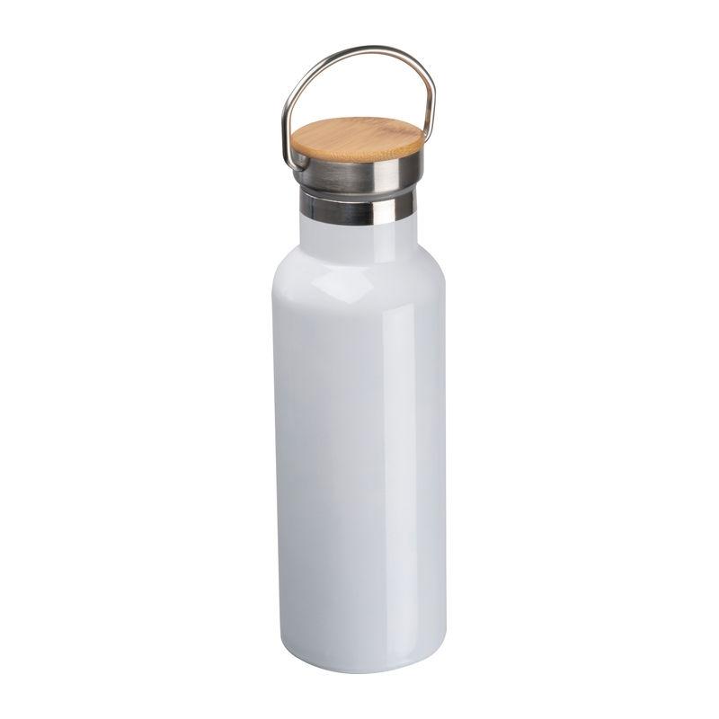 Sticlă din oțel inoxidabil sublimabilă, 500 ml Alb