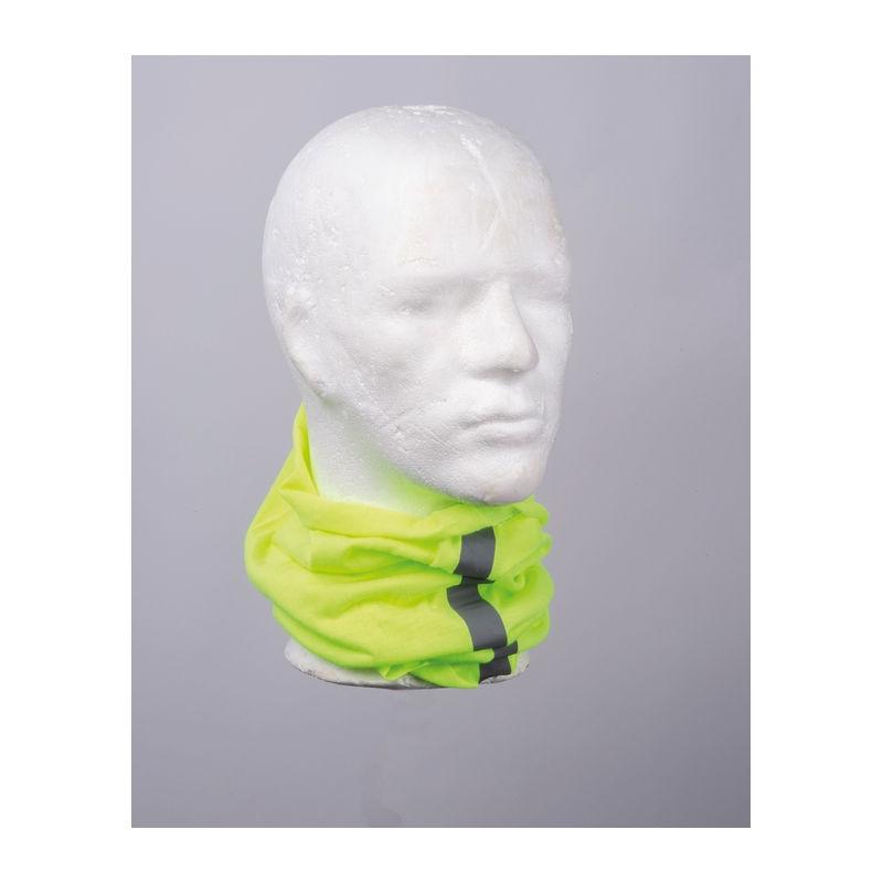 Fular tip bandană cu bandă reflectorizantă Galben