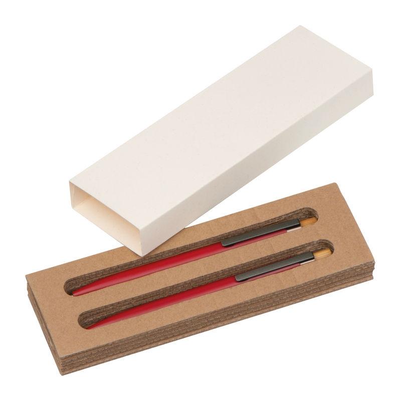 Set de scris din aluminiu reciclat Roșu