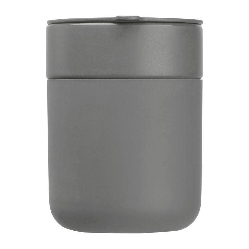 Cană ceramică cu înveliș din silicon, 340 ml Gri