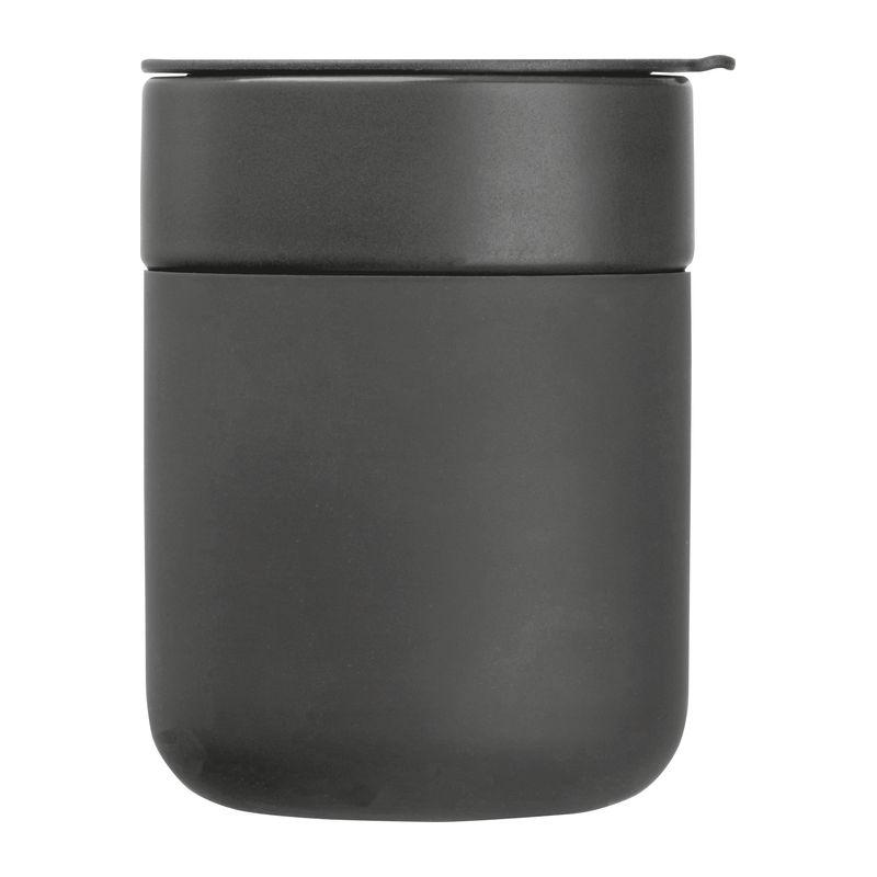 Cană ceramică cu înveliș din silicon, 340 ml Gri închis