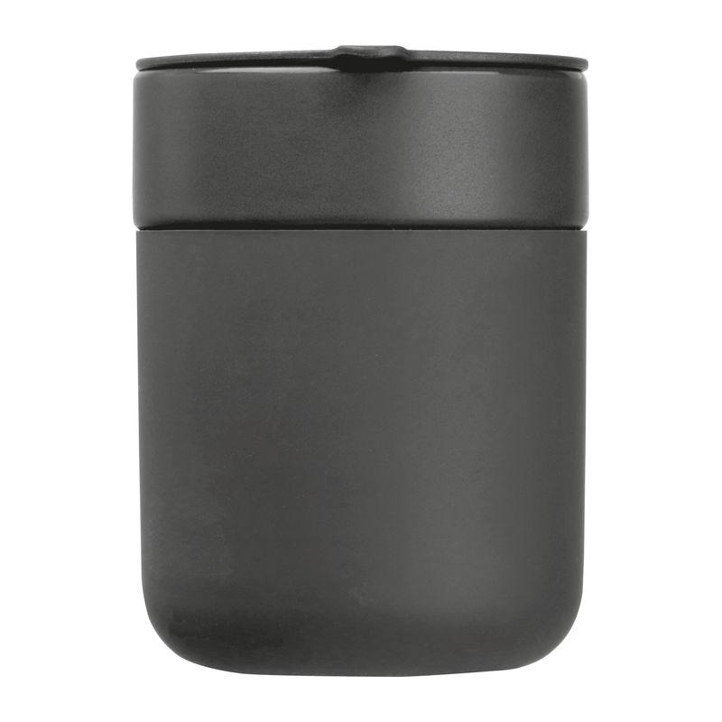 Cană ceramică cu înveliș din silicon, 340 ml Gri închis